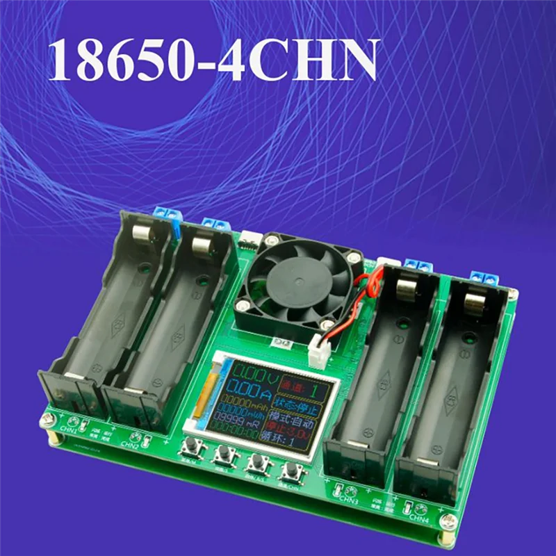 Probador de resistencia interna de capacidad de batería 18650 de 4 canales, módulo de medición de batería, accesorios de prueba de resistencia interna