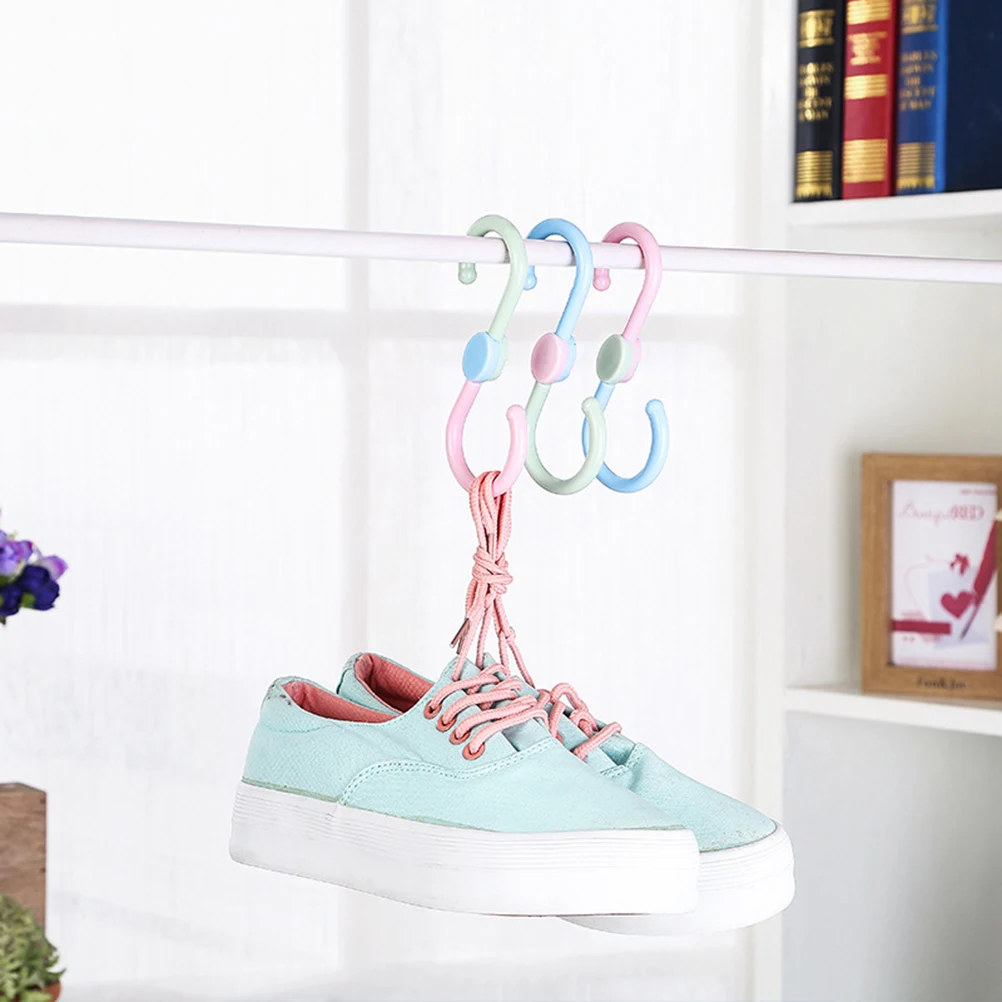 

3pcs 4 Packs Colorful Rotatable 360 Degree Hanging For Shoes Towels Home Storage Organizer Home Hanging Storage Hooks