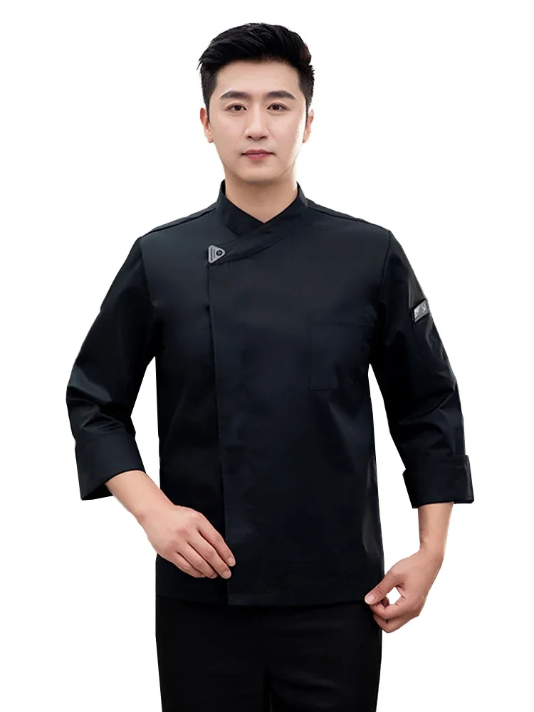 Vêtements de travail de cuisinier de pizza, chemise de travail respirante, uniforme de restaurant, veste de chef, salopette unisexe à manches longues, vêtements, 73