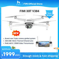 FIMI X8T Drone Thermal Infrared Lens Triple Camera Gimbal RokLink 5.0 20KM Transmission AI Super Night Video 4K GPS Quadcopter