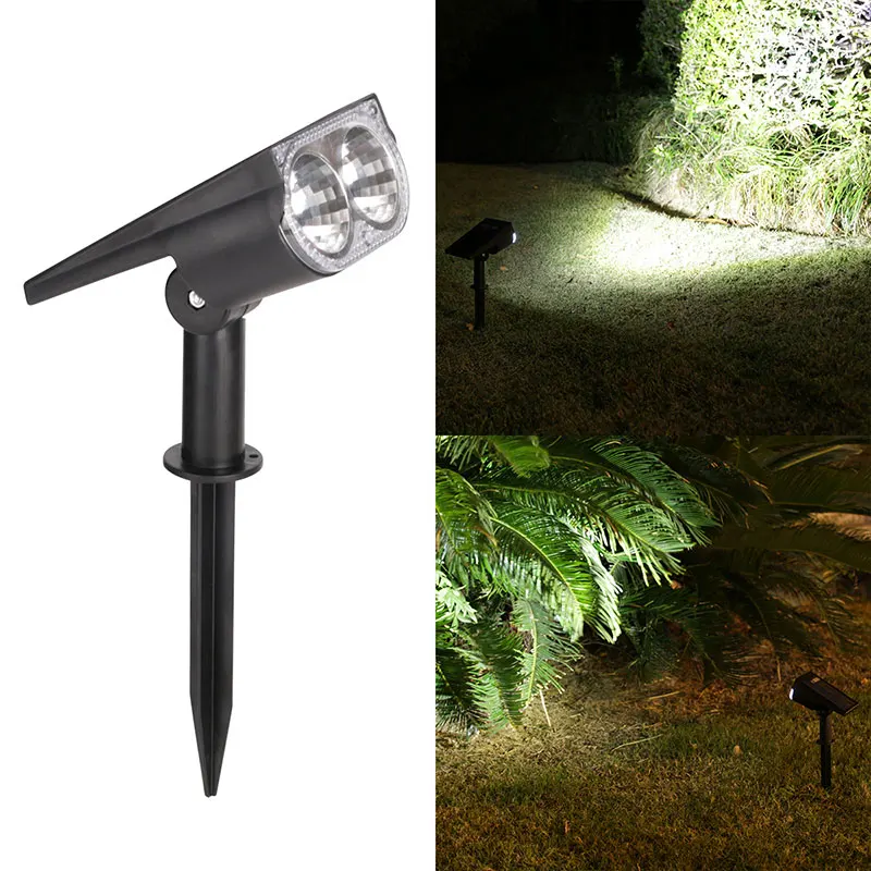 Solar Spotlight Outdoor 2/7LED Solar Landscape Spot Powered Wandlampen Waterdichte Kleurverandering Tuin Patio Loopbrug Camp Decor