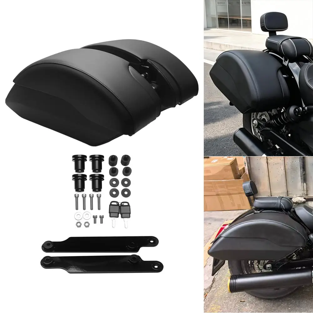 Quick Release Saddlebags Side Box W/ Mount Spools Kits For Indian Scout Sixty Bobber 2025-up