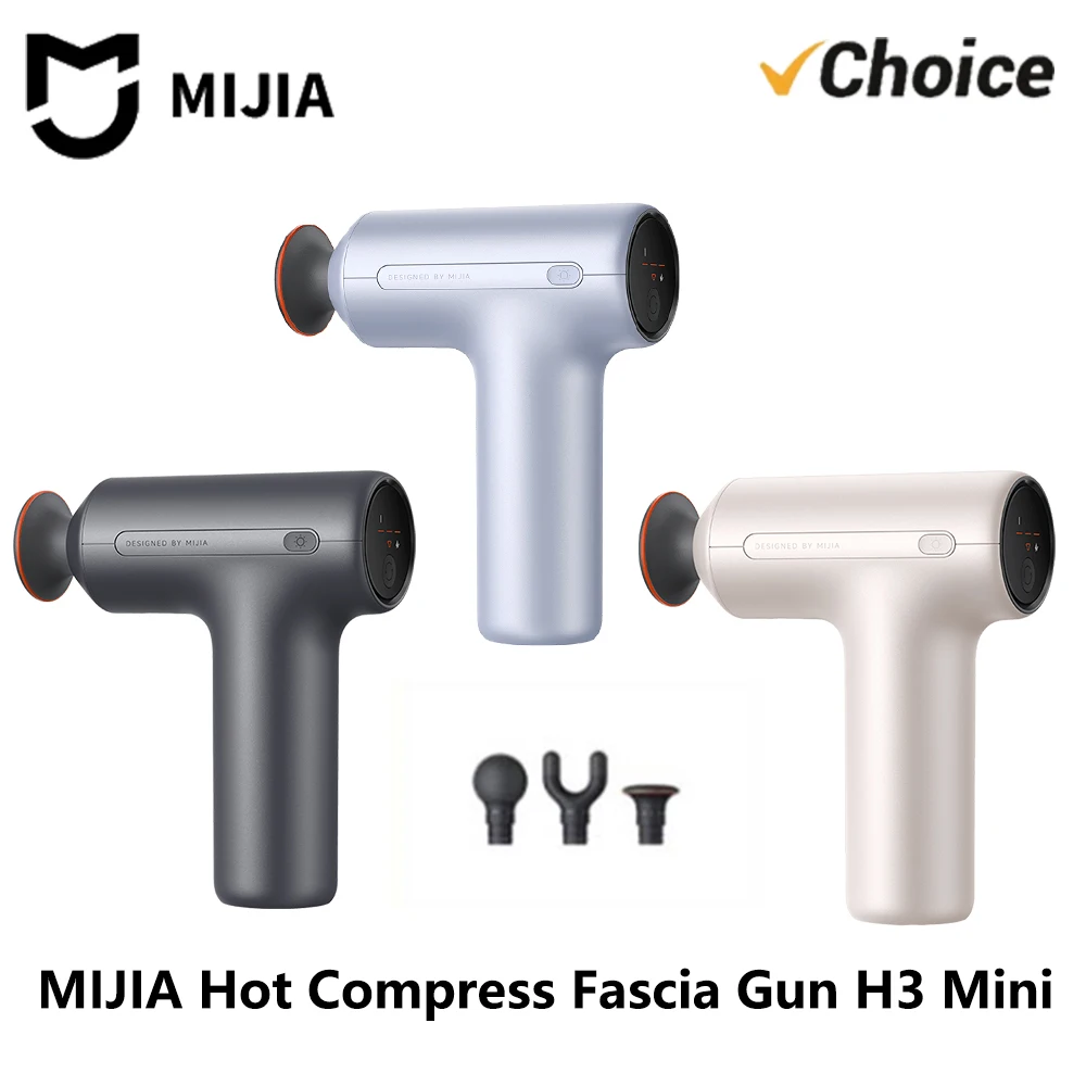 2025 New MIJIA Hot Compress Fascia Gun H3 Mini 12kg Strong Thrust Sports Fitness Muscle Deep Massage Portable Massager CN