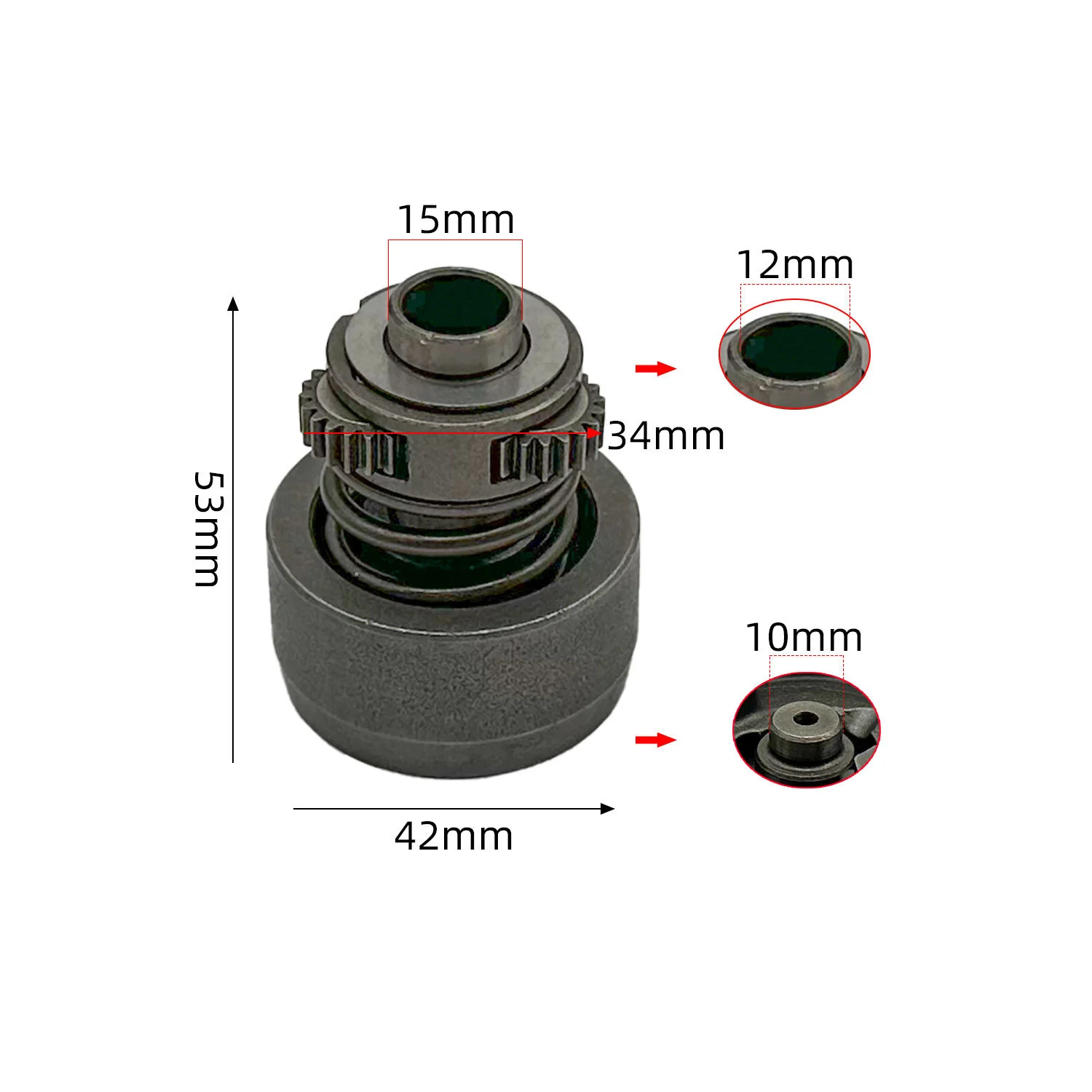 Efficient Automotive Repair Tool Cordless Wrench Heavy-duty Application 42x53mm 300Nm Torque Alloy Steel Construction