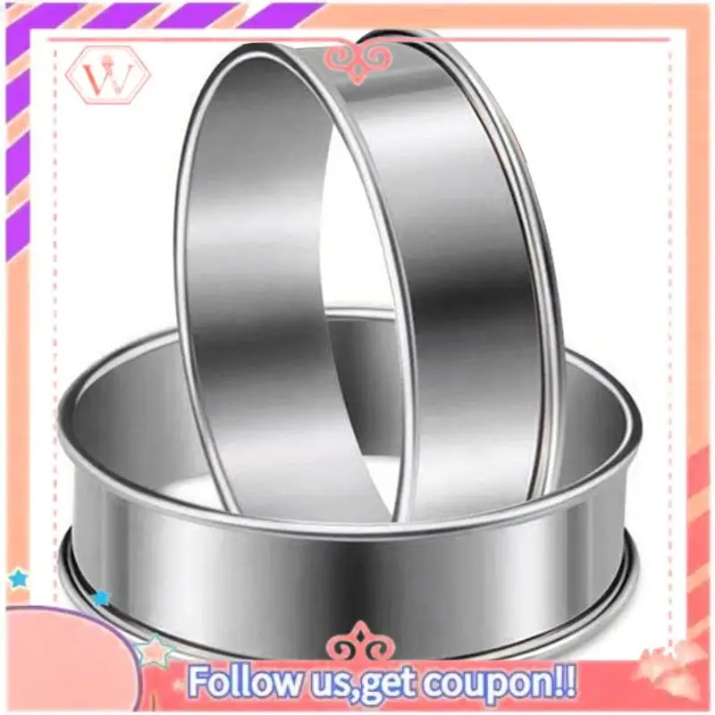 

AT84-30 Pack 4-дюймовые двойные скрученные английские кольца для маффинов, кольца для Crumpet из нержавеющей стали, кольца для пирогов, круглые