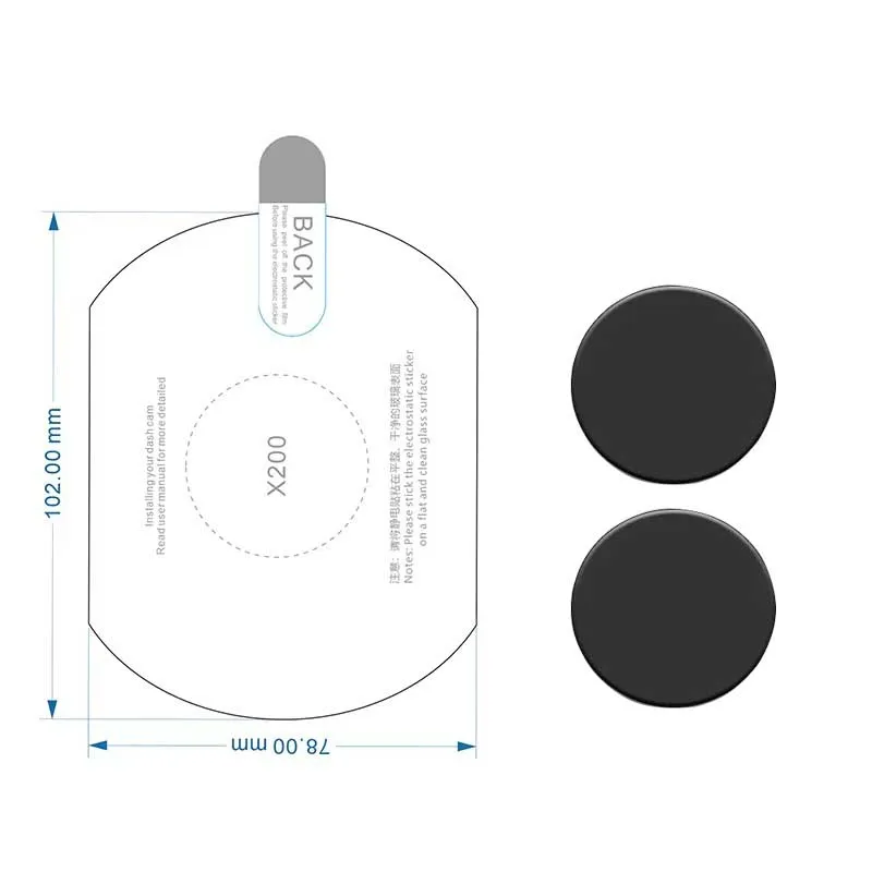 Tools pack for 70mai Car DVR Electrostatic Sticker for 70mai X200 Heat Resistant Adhesive Crowbar for 70mai X200 CPL Filter