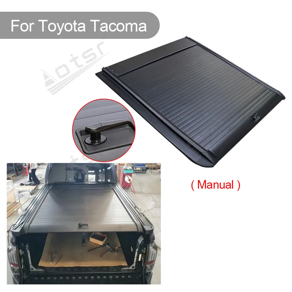 

Pickup Truck Tonneau Cover For Toyota Tacoma Hilux Cargo Cover Waterproof Rain-shed Pickup Rear Bucket Cover Electric Lock Cover