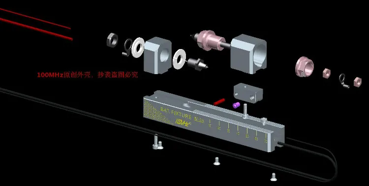 Double Self-locking Aluminium Alloy CNC Four-wire Battery Holder Fixture BF-2A 18650 AA AAA