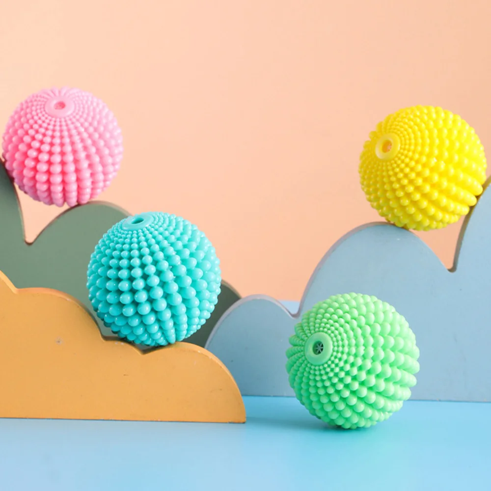 لعبة كرة الذرة التي تصدر صوتًا - لعبة مضغ لتنظيف الأسنان والمولي، لعبة لدغة مطاطية متينة وغير سامة،