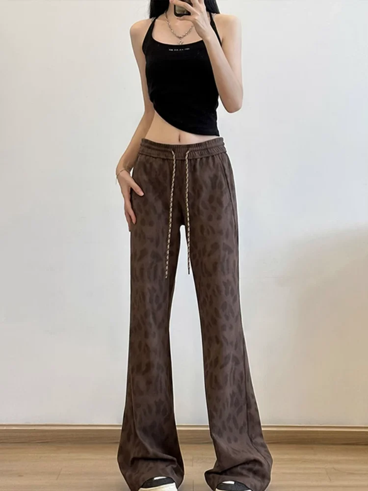 High Waist Bell Bottom Camouflage Pants Women's Casual Sports Long Trousers Autumn 2023 Fashion Leg Lengthening Pants