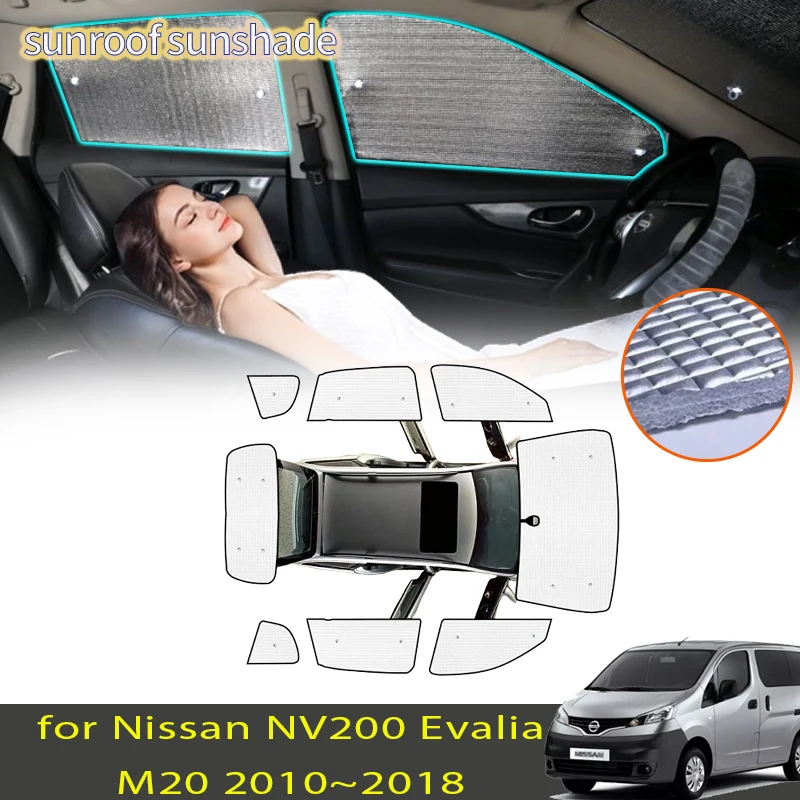 

Автомобильные аксессуары для Nissan NV200 Evalia M20 2010 ~ 2018 2012 2015 2017, солнцезащитный козырек, солнцезащитный козырек, затенение боковых окон