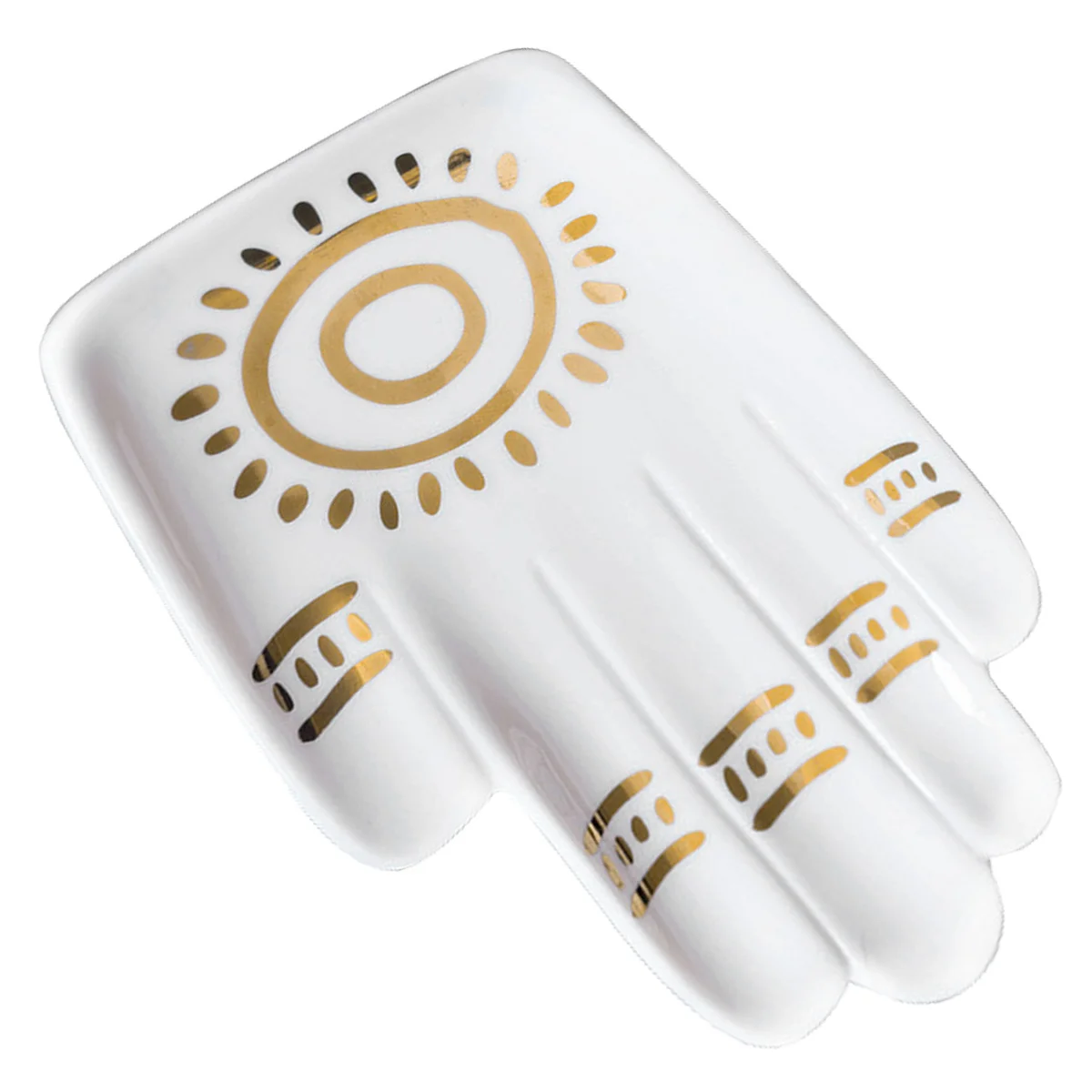 Creative Hand Shaped Jewelry Organizer Whiteware Tray Minimalist Design Safe Non-Slip Earring Necklace Bracelet Storage