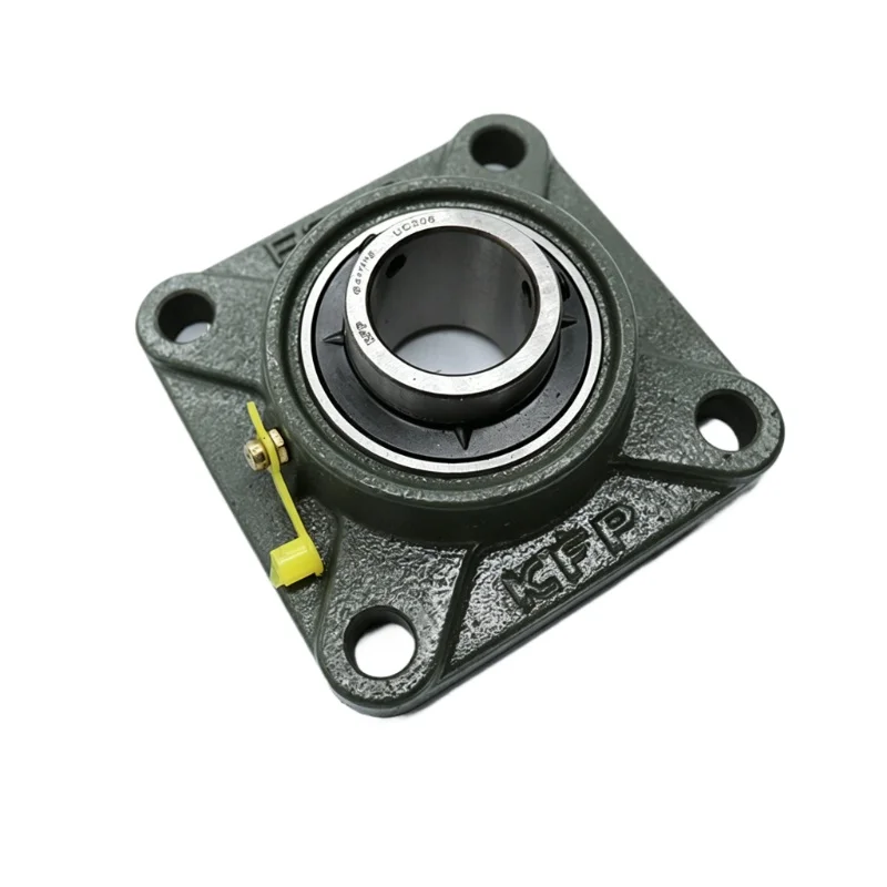 1/2pcs UCF201 202 203 204 205 206 207 208 209 210 Square Flange UCF Bearing, 4-Bolt Flanged Housing Insert Bearing for Machinery