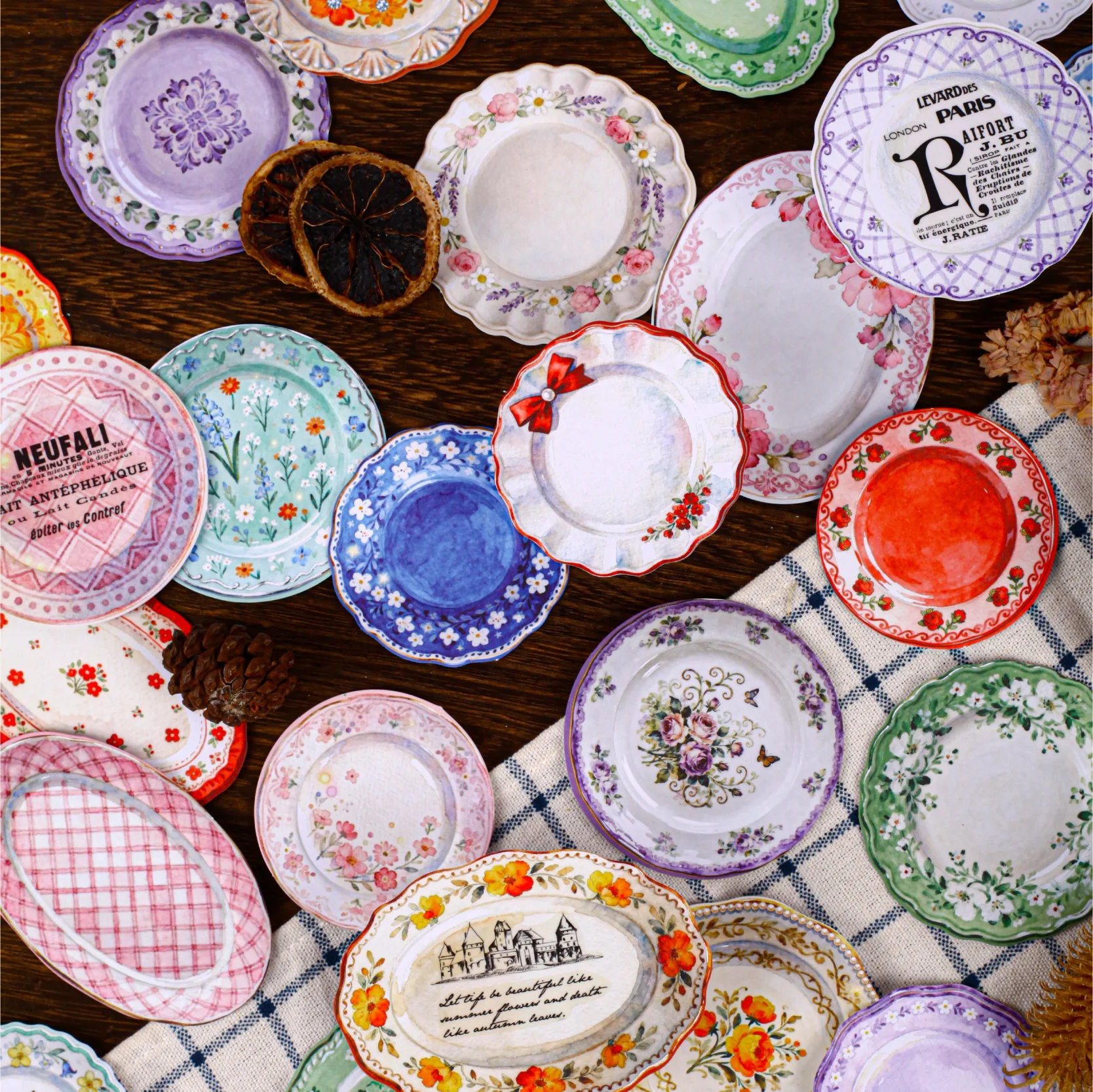 10pcs/lot Kawaii Stationery Kitchen Plates Stickers Journal Diary Decorative Funny Scrapbooking DIY Craft Stickers
