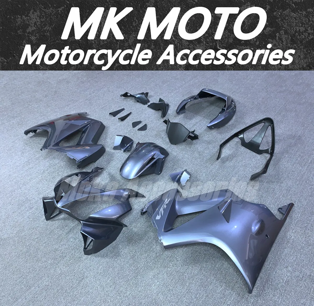 

Motorcycle Fairings Kit Fit For Vfr800 2002 2003 2004 2005 2006 2007 2008 2009 2010 2011 2012 Bodywork Set Silver Gray