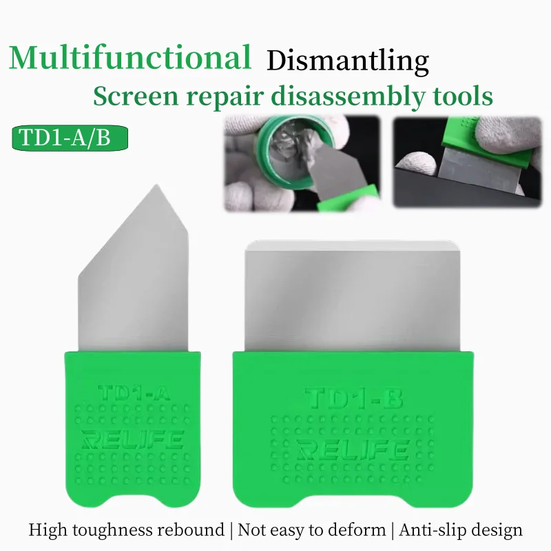 RELIFE TD1-A/B LCD Screen Opener Pry Tools High Toughness Multifunctional Dismantling Blade Mobile Phone Repair Anti-slip Knife