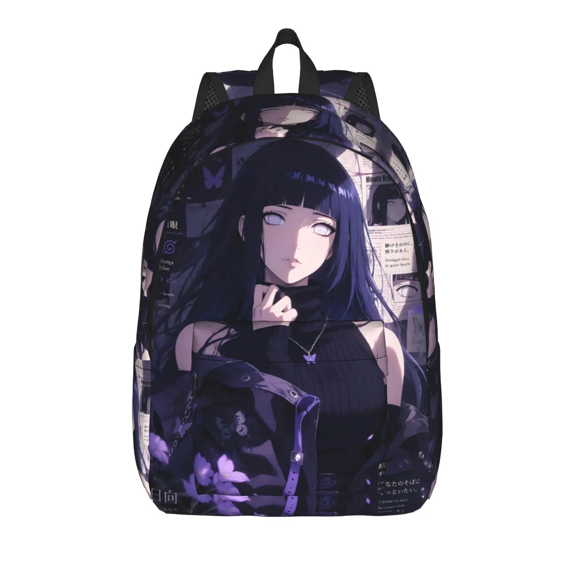 Fashion Naruto Anime Theme Backpack Hinata Mochilas Light For Work Office Large Capacity Rucksack