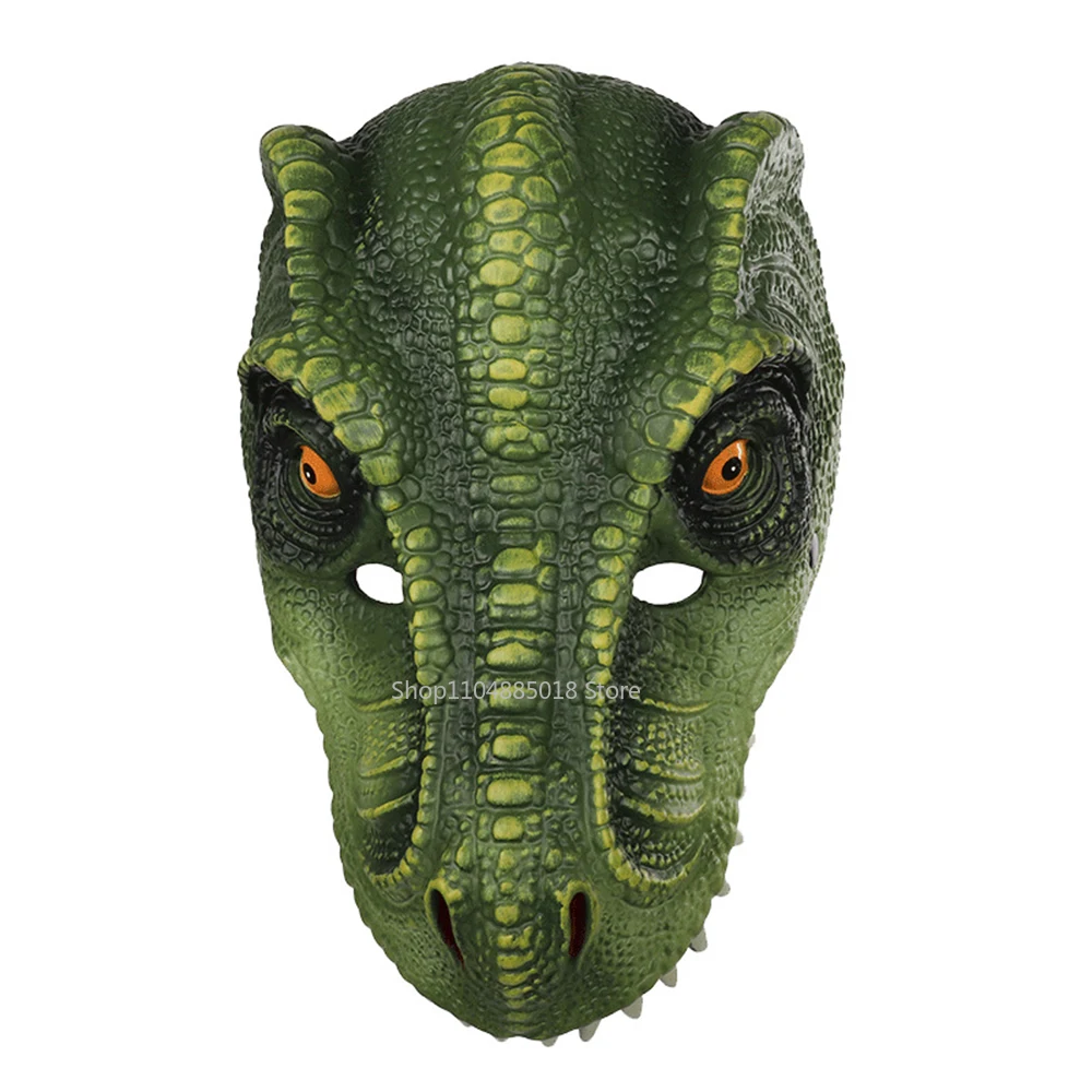 

Halloween New Dinosaur Tyrannosaurus Rex Mask Carnival Party Dance Dinosaur Head Mask Cosplay Photo Props Decoration