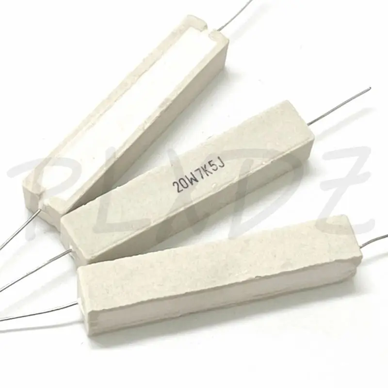 10pcs 20W 5% Cement Resistor Power Resistance 0.1R-10K 0.47 1 1.5 2.2 2.5 3 4.7 5.1 6 10 22 24 33 47 100R 1.8K 2.2K 4.7K 10K ohm