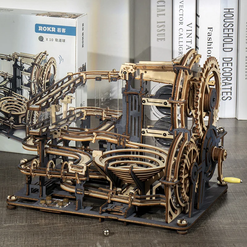 Bloco de construção de madeira modelo de quebra-cabeça tridimensional