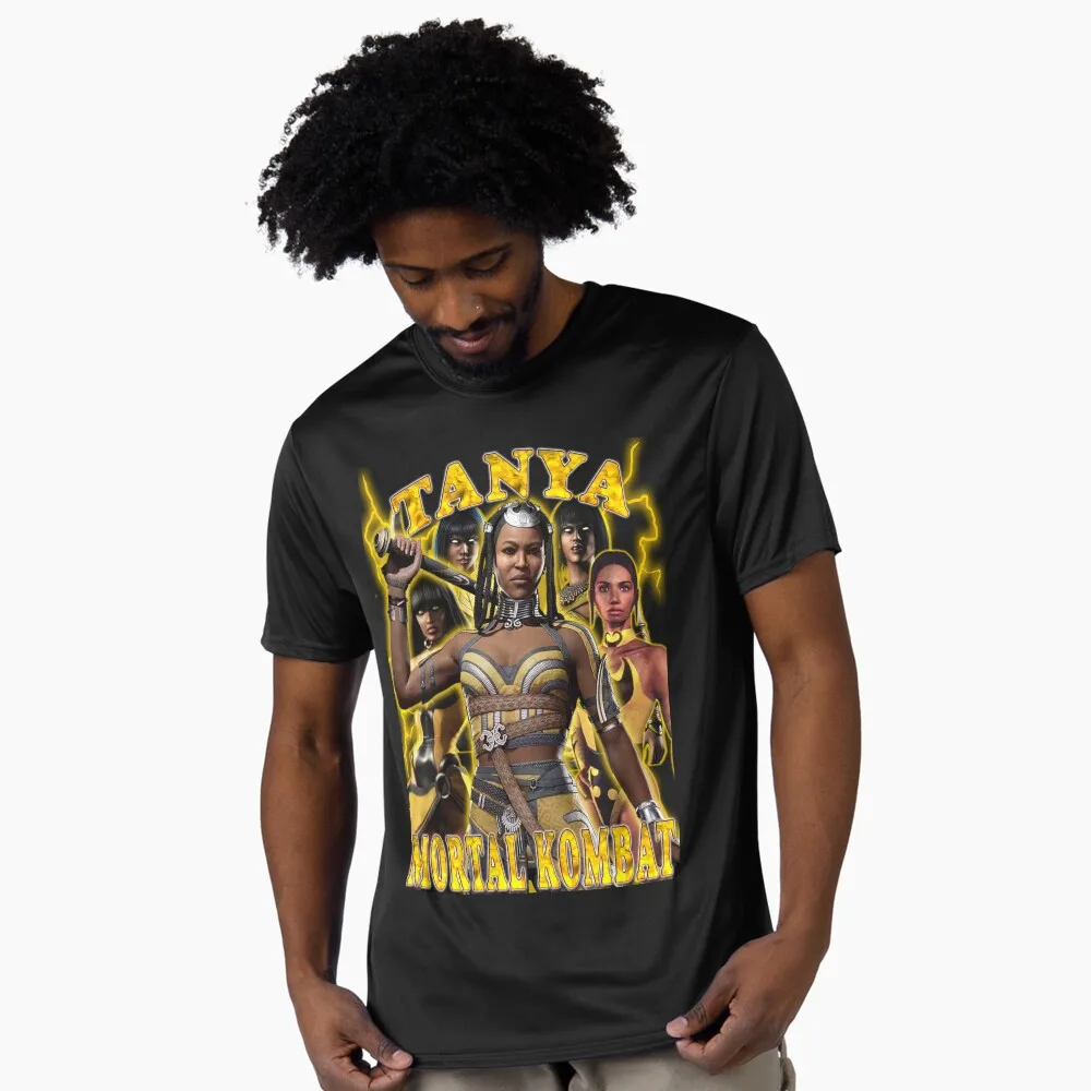 

Vintage 90's Mortal Kombat 1 Tanya MK Gift tee for gamer 100% cotton printed Men's Short Sleeve Graphic T-Shirt All size tops