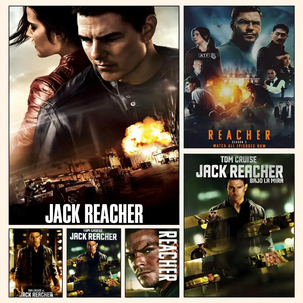 Reacher Poster Waterproof HD Modern Peel And Stick Wall Decor Living Room Dorm Garage
