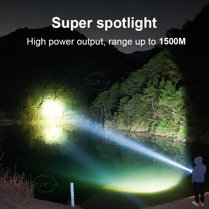 Super Bright XHP199 LED Diving Flashlight 600M Powerful Diving Torch High Power Rechargeable Underwater Lantern IPX8 Hand Lamps