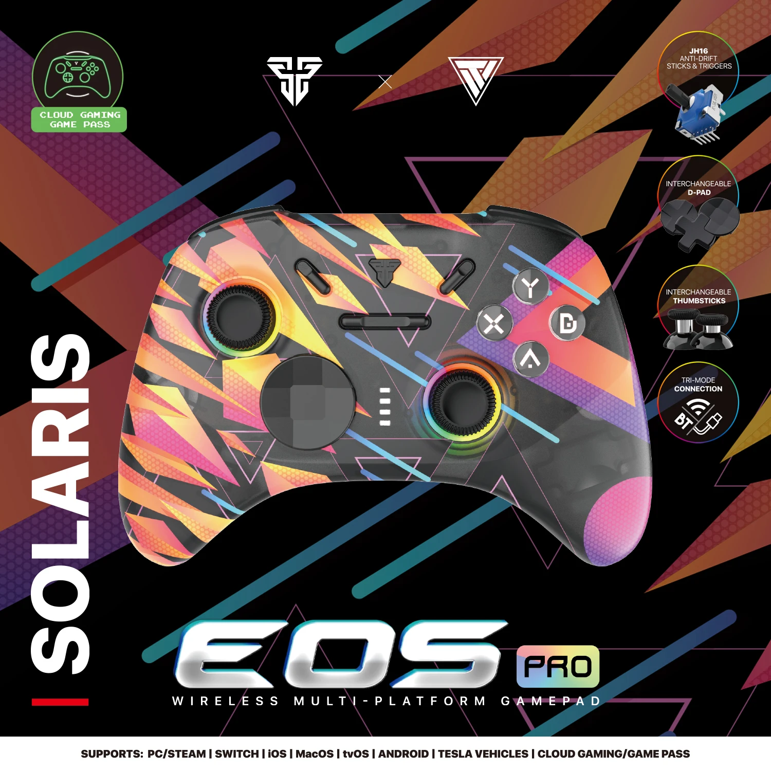 Fantech EOS PRO WGP15 Беспроводной игровой контроллер Bluetooth-джойстик для ПК Steam Switch iOS Android с линейной кнопкой т...