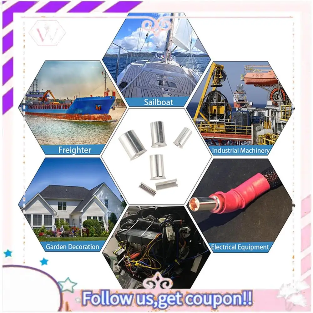 

A76T-190 шт. (AWG 8 6 4 2 1 2/0) Комплекты наконечников для калибра 2/0-8 с медным покрытием, обжимные соединители, наконечники, конец шнура