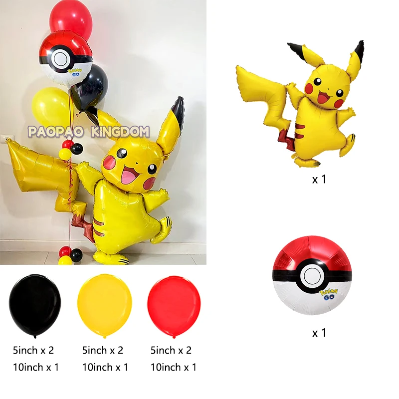 Liebliches Pikachu-Themen-Party-Ballonset Geburtstags-Dekorations-Ballonkit Party-Geschenke für Kinder – Detail 2