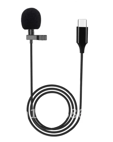 Portable  Mini Microphone 3.5mm Lapel Lavalier Mic Clip-on External Buttonhole Microphones for Laptop PC Computer Recording Chat