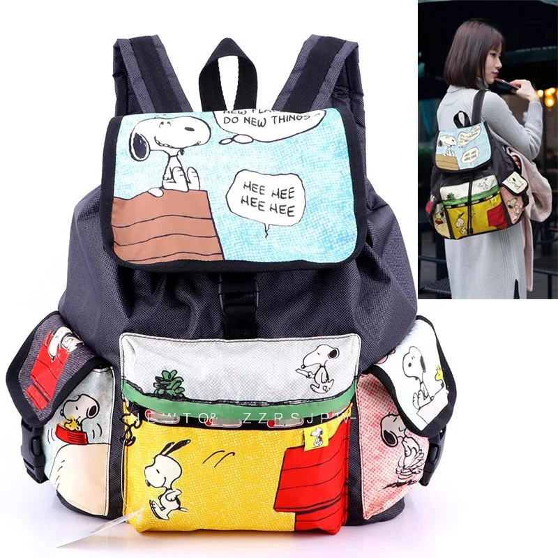 

Cartoon Snoopy Backpack Girl Bag Waterproof Lightweight Travel Backpack 7839 High-capacity Schoolbag 41.91*34.29*13.97cm