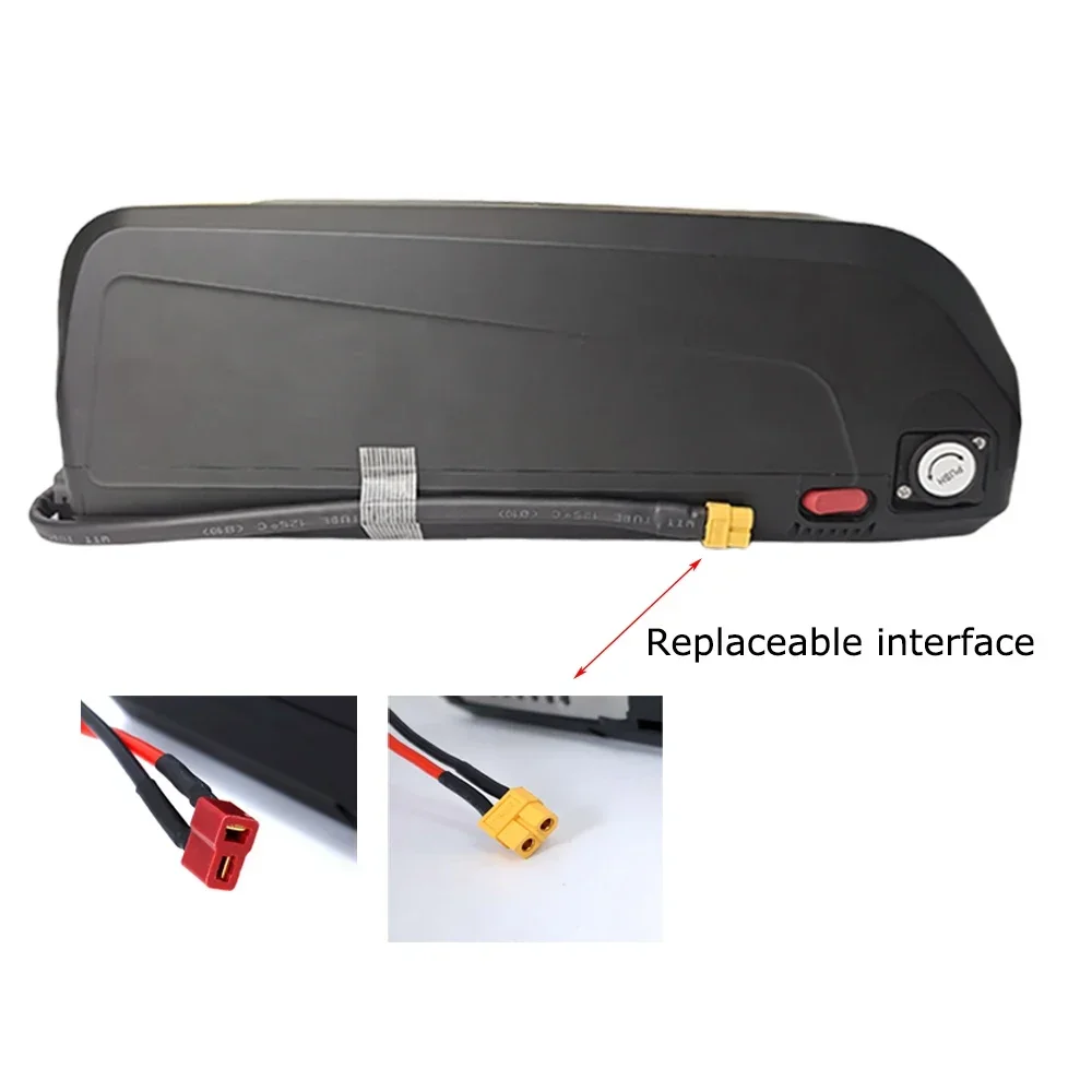 AIMJIN 48V 20Ah Hailong Ebike Battery with BMS 18650 Lithium Ion Cell For  750W 1000W 1500W 2000W Ebike With Key Lock