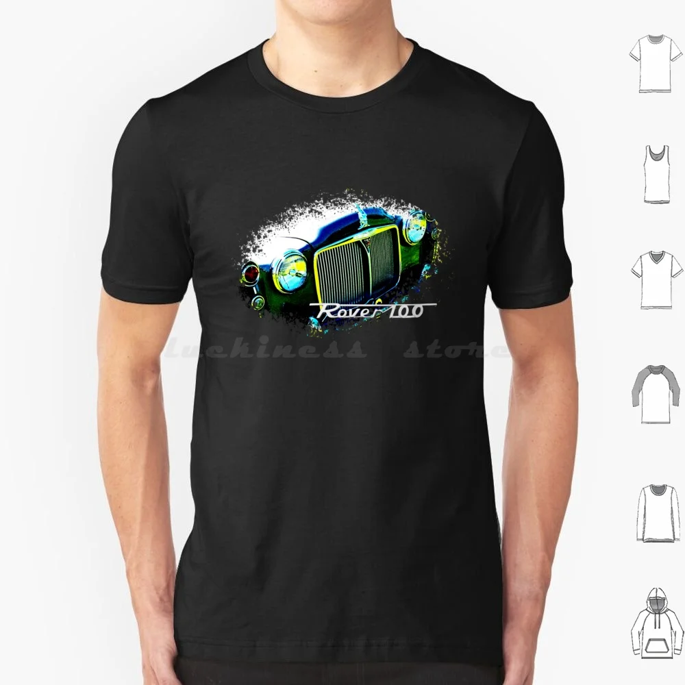 Rover P4 100 1960s British Classic Car T Shirt Men Women Kids 6xl Rover 100 P4 Car British Classic Vintage Oldtimer Retro 1960s