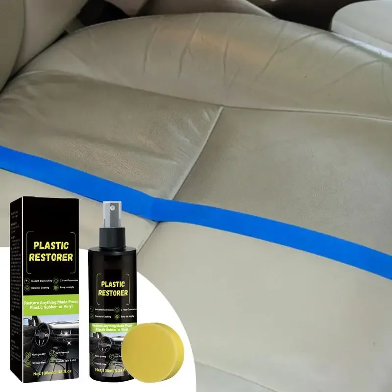 Cerâmica Auto Trim Restorer Líquido, Interior Refurbisher, Revestimento Exterior Trim, Agente Auto Revitalizante, 100ml