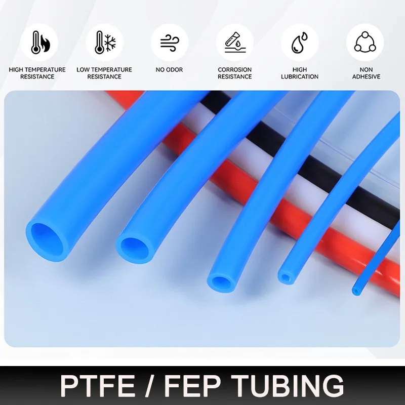 

Rigid PTFE FEP Tubes 3D Printer Accessories 600V 3KV ID 1 2 2.5 3 4 5 6 7 8 10mm High Temperature Resistant F46 Hard Pipe