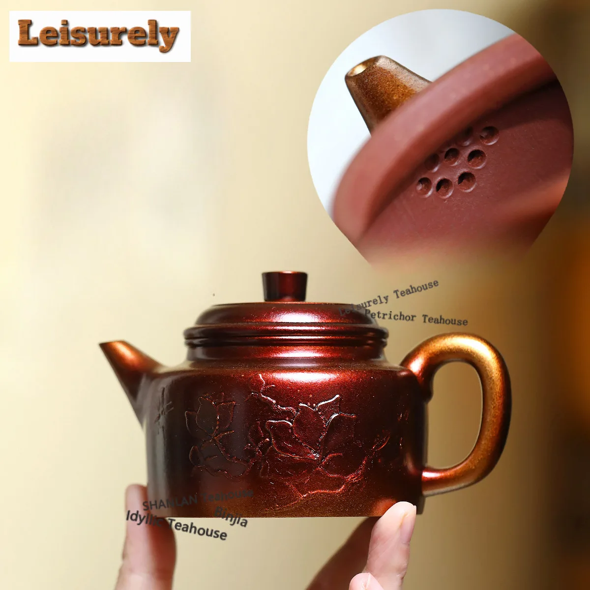 240ml Yixing Purple Clay Teapots Handmade De Zhong Pot Raw Ore Purple Mud Conch Roasting Tea Maker Kettle With Infuser Zisha Tea