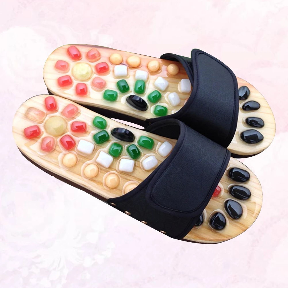 

Relax Massage Slippers Foot Acupoints Health Care Shoes Anti-Fatigue Cobblestone Design Pu Eva Comfortable Walking Sandals For