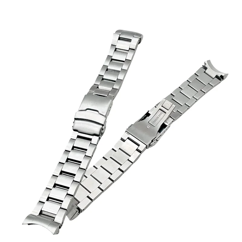 Seiko SKX007 SRPD 22mm Watch Band Stainless Steel Watch Strap Solid Arc Ends Bracelets Folding Buckle Replace Watch Bracelet