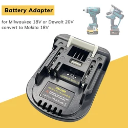 DM18M Battery Adapter For Milwaukee For Dewalt to For Makita Bl1830 Bl1850 Batteries 20V To 18V Battery Conversion