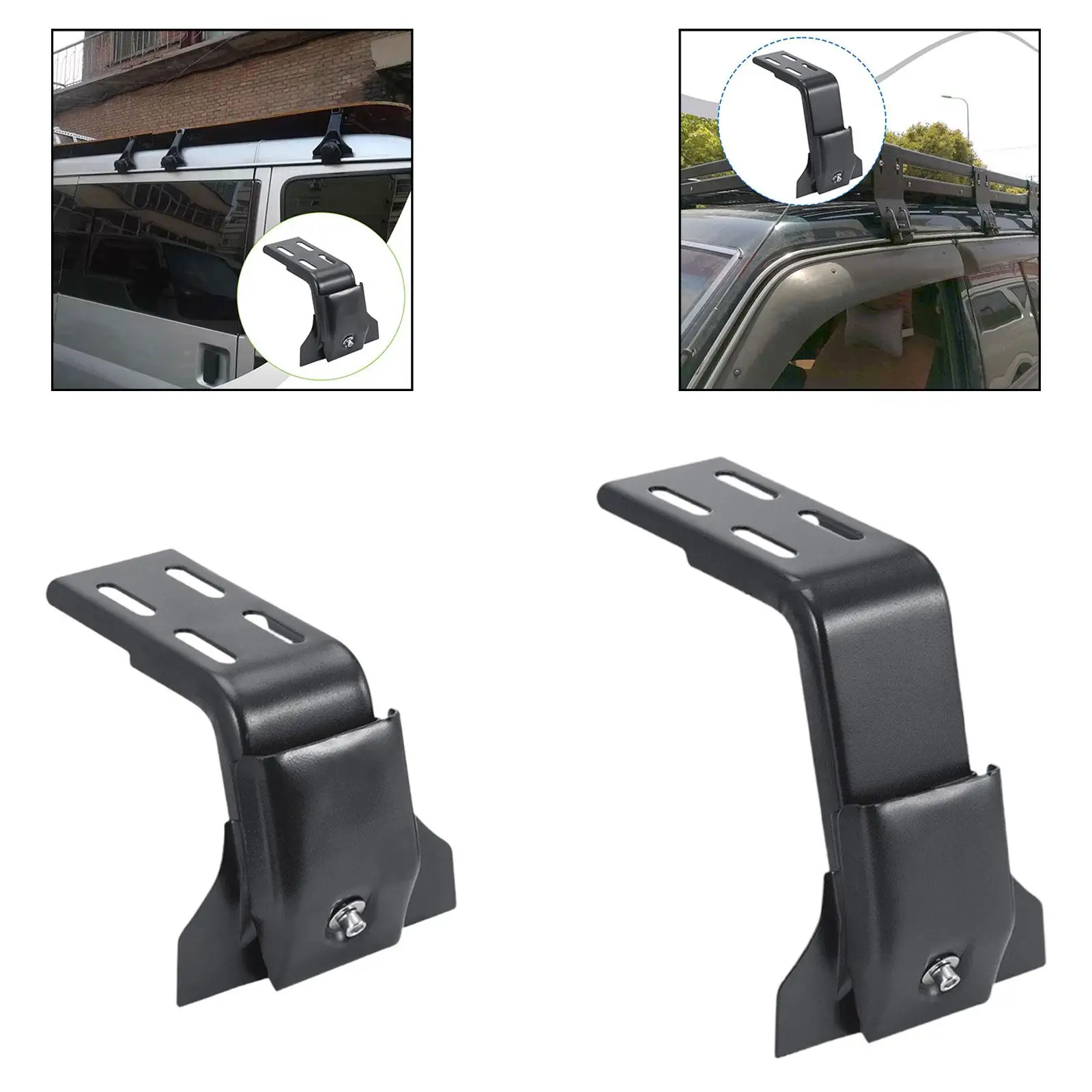 

Car Gutter Mount Roof Rack Bracket Multifunctional Strong Load Capacity Quick Installation Accessories Adjustable Heavy Duty