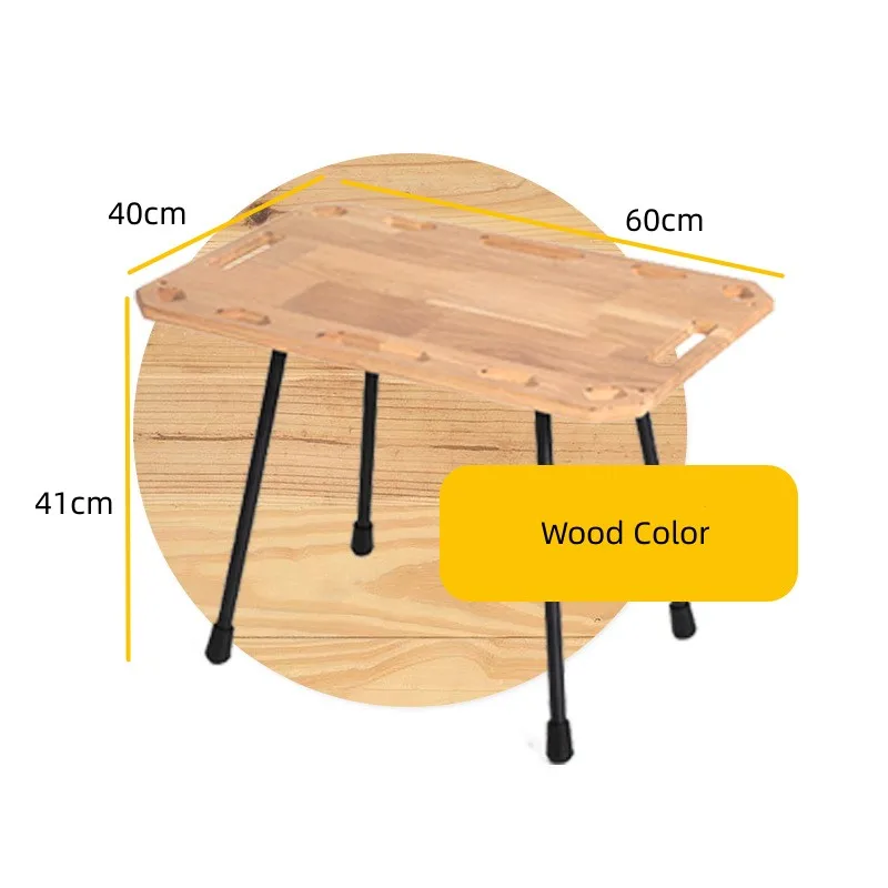 Tryhomy Camping Solid Wood Table Portable Outdoor Tactical Table Barbecue Picnic Desk Mini Tea Table Foldable Coffee Table New