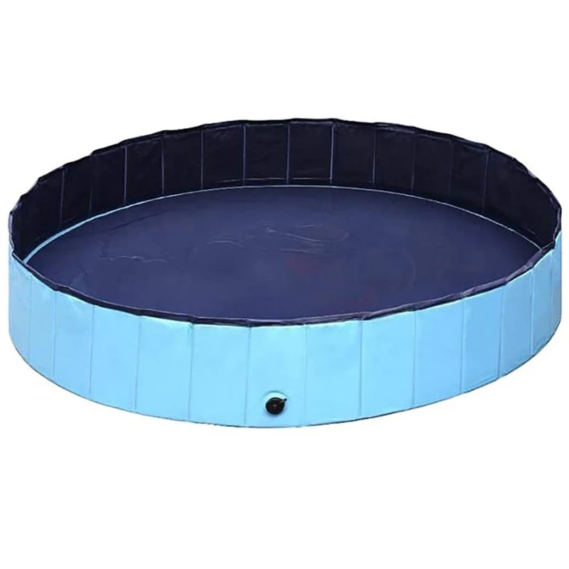 Foldable Dog Pool Large PVC Pet Swimming Pool Portable Dog Bath Tub Collapsible Pool 120×30cm