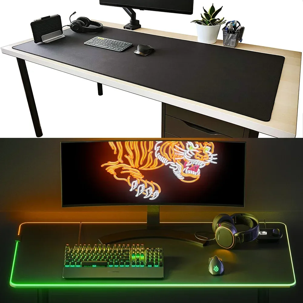 Benutzer definierte Matte extra große Schreibtisch Pad 120x60 RGB LED hintergrund beleuchtete Mauspad x50 xxxl Gaming Mouse pad Gamer Razer Anime