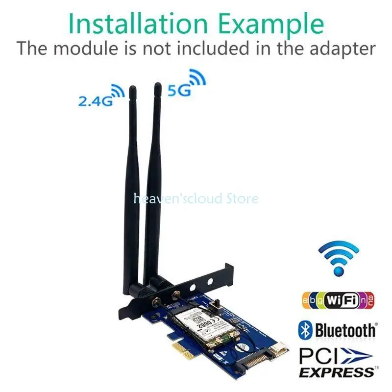 

Y88B Mini PCI-Express to PCI-E 1X Adapter Wireless Card for WindowsXP 7 8 10
