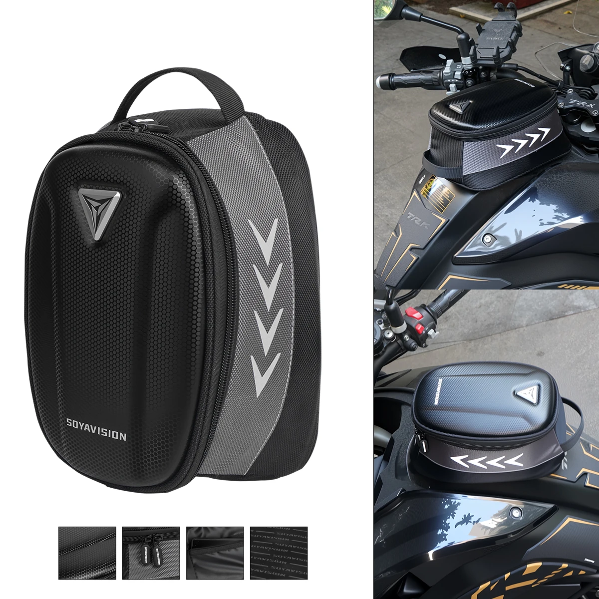 

Водонепроницаемая сумка на бак для мотоцикла, сумка для масляного топливного бака для мотоцикла, сильный магнитный бак, седельная сумка для велосипеда, 4,5 л, портативная передняя сумка для инструментов