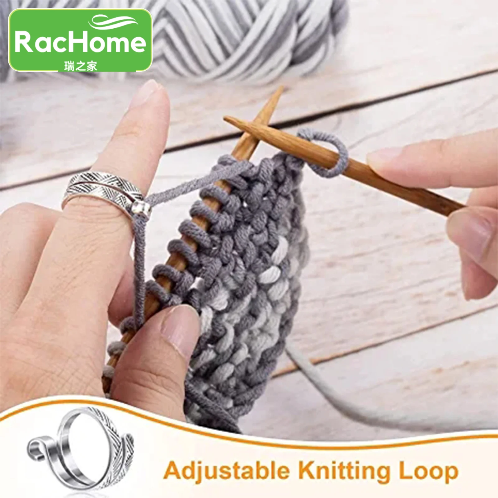 Finger Wear Adjustable Open Fingering Tools 1Pc DIY Knitting Loop Crochet Tool Knitting Ring Knitting Sweater Cover Crochet Ring