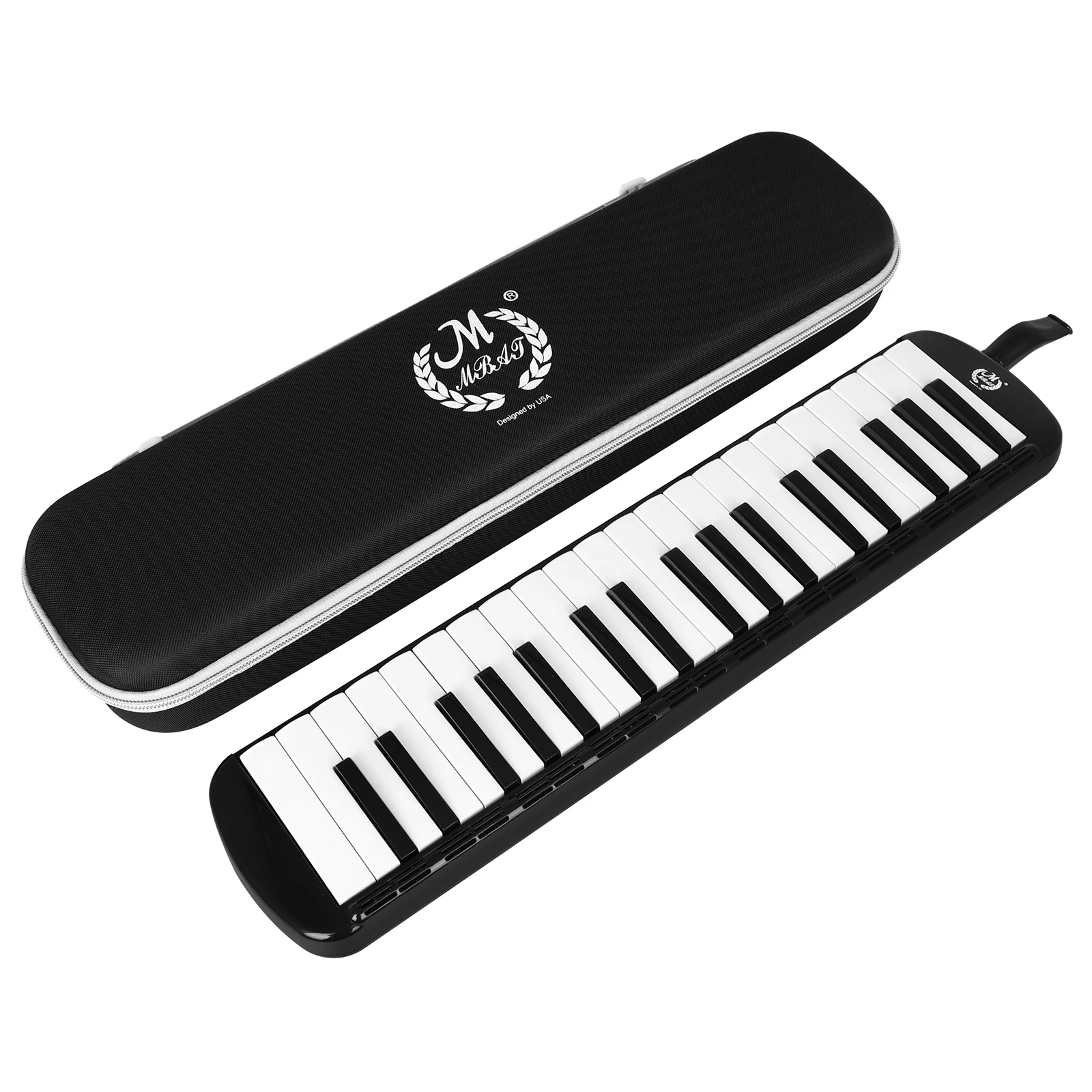 37-Key Melodica with EVA Case ABS Resin Body  Piano Keyboard Mouth Organ Harmonica for Beginners Students Performance
