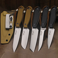 USA BA-KOR (Lightweight Portable) 440 steel G10 handle + K sheath outdoor kitchen straight knife, hunting knife, camping surviva