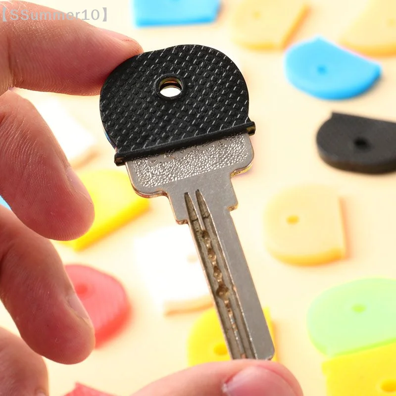 【SSummer10】32Pc Multi Color Key Cap Covers Key Identifier Tags Soft Silicone Topper Key Holder Keyring Label Keys Organizer【SS】